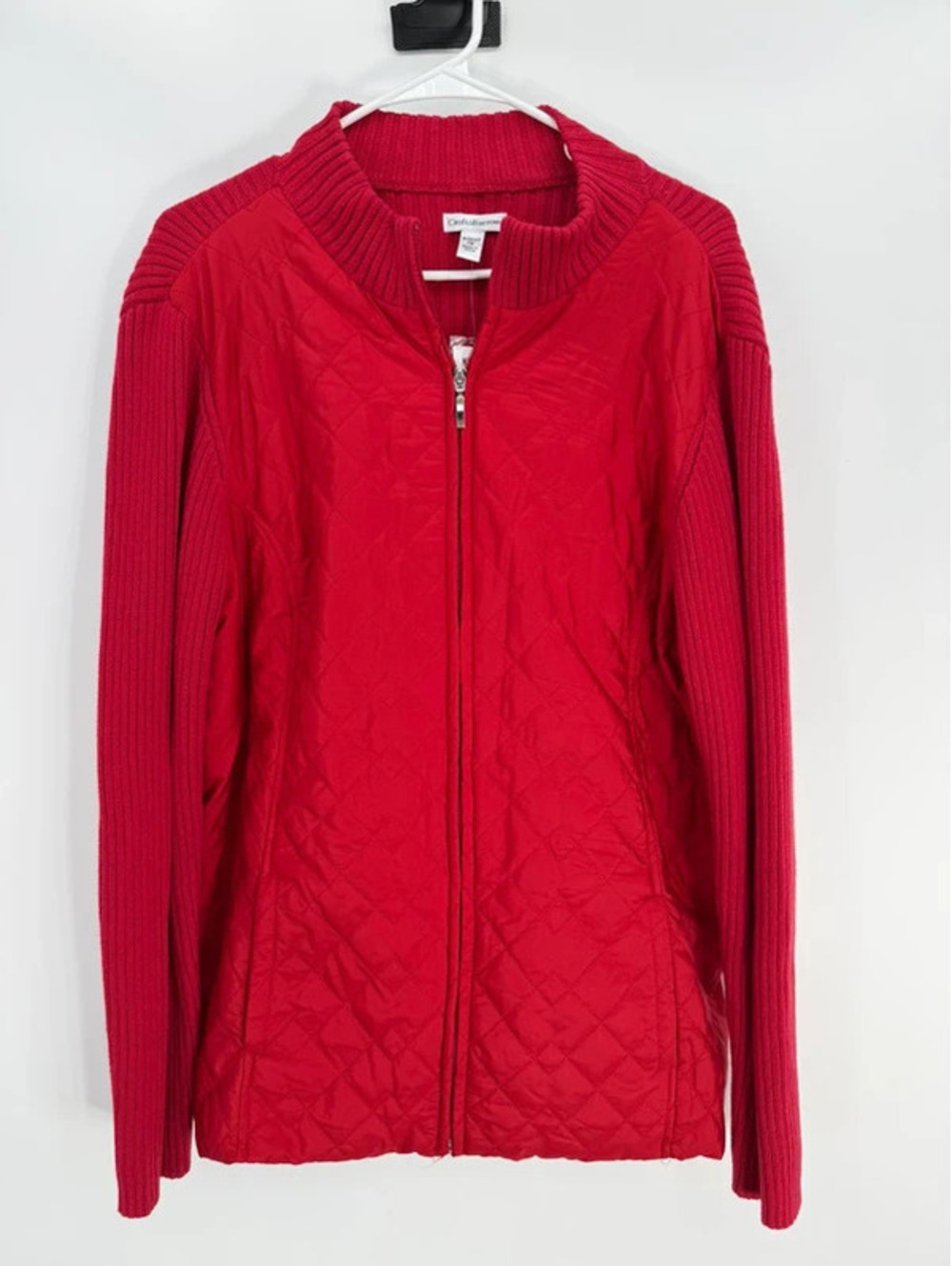 Croft & Barrow Women's Quilted Red Jacket Size 1X